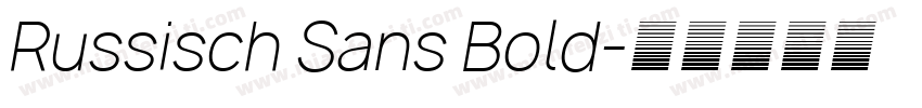 Russisch Sans Bold字体转换